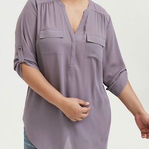 Torrid Sz 00 Chiffon Blouse